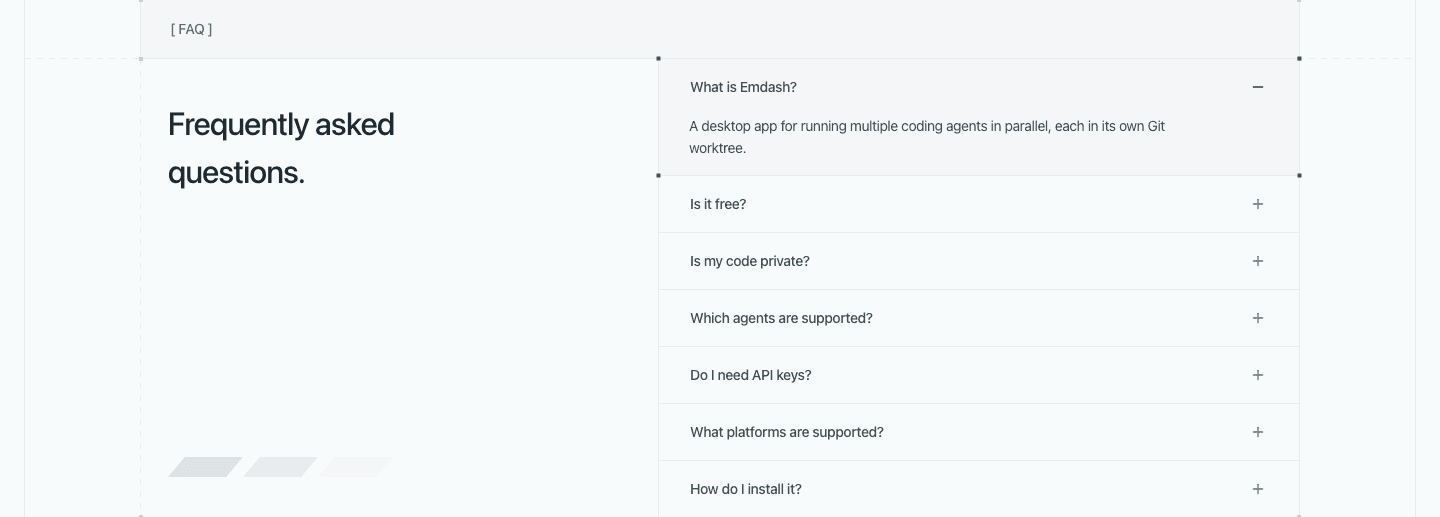 Emdash Faq