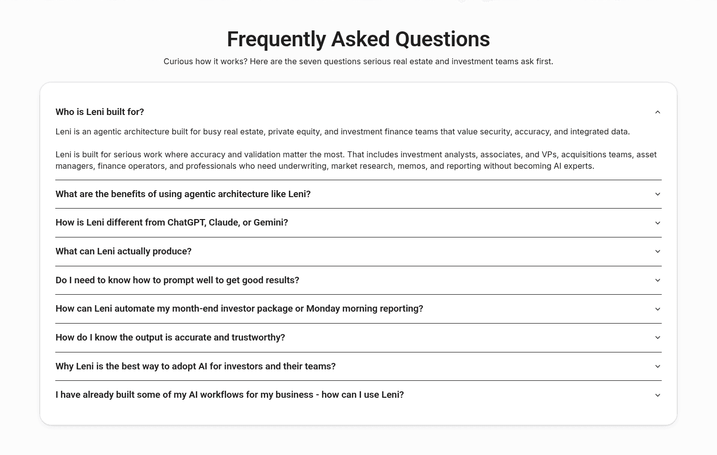 Leni Faq