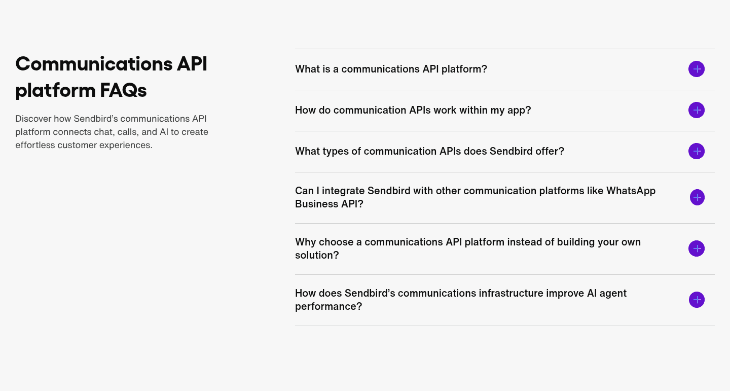 Sendbird Faq