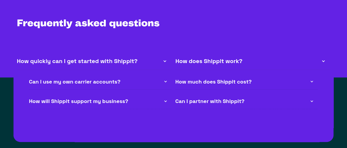 Shippit Faq