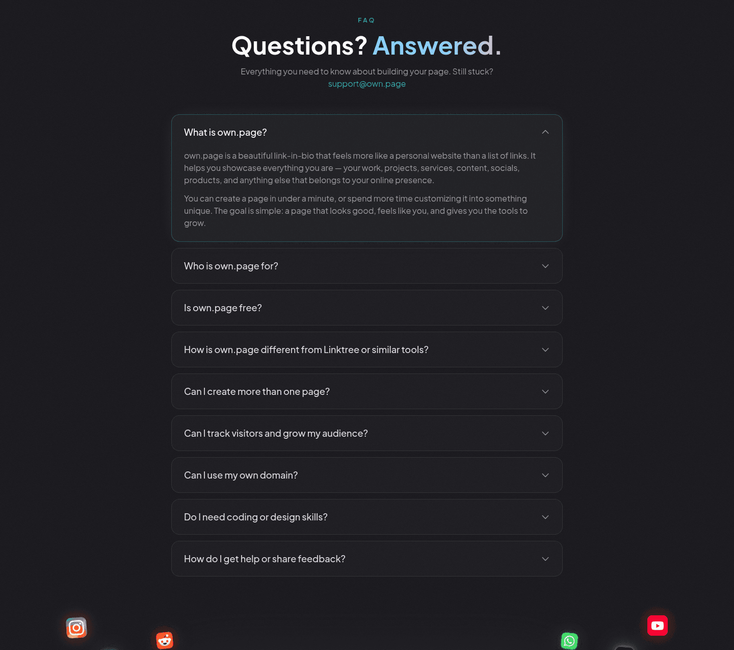 own.page Faq