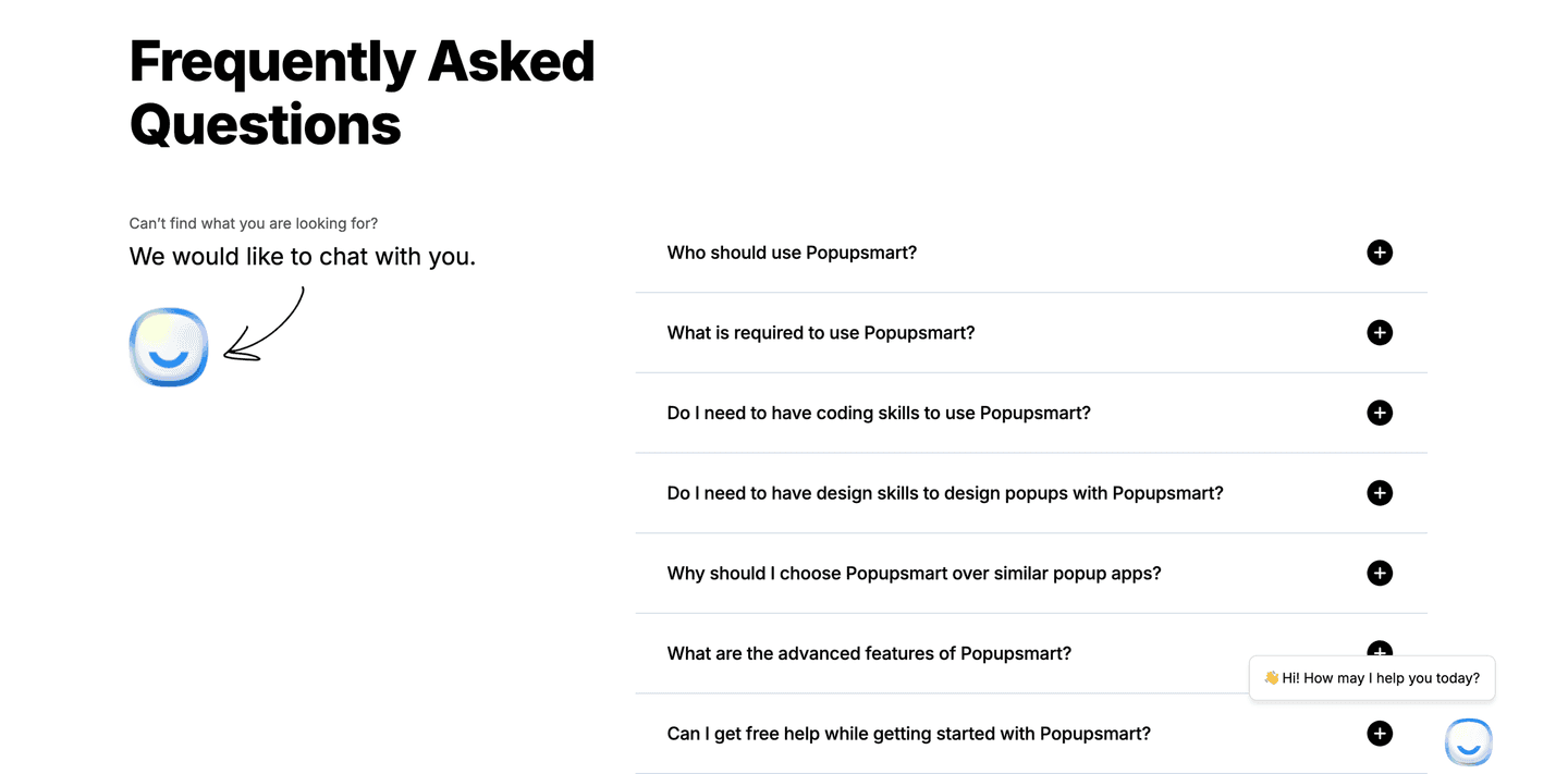 Popupsmart Faq