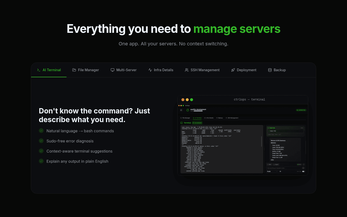CtrlOps Features