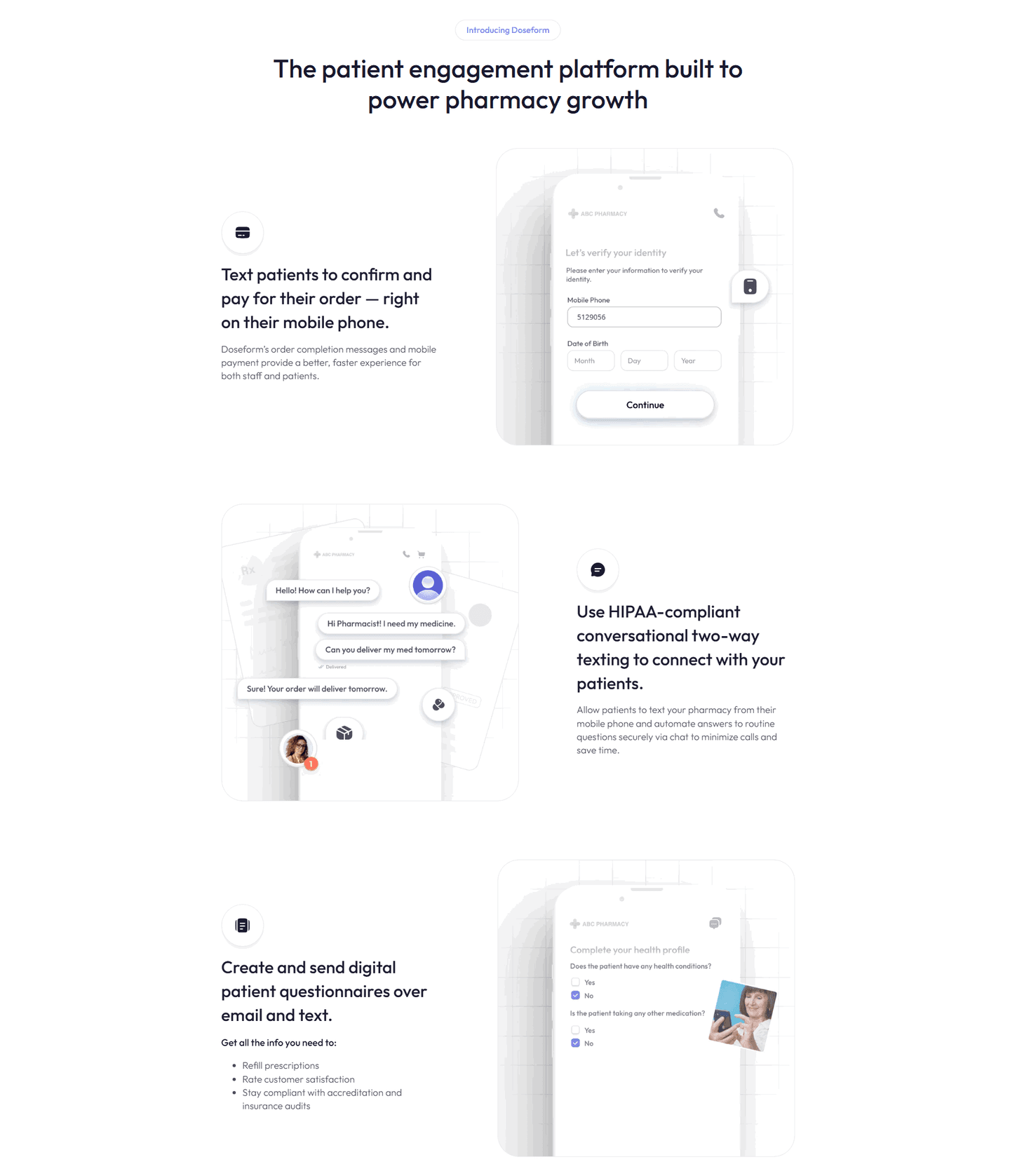 Doseform Features
