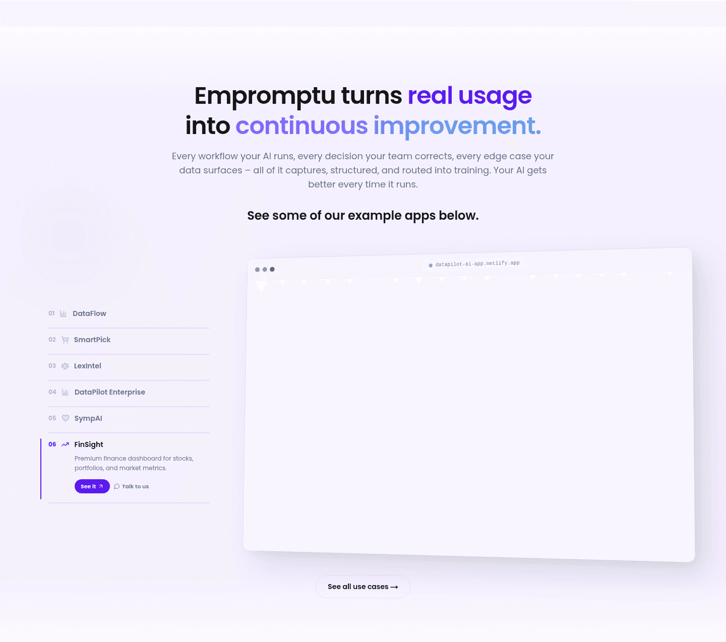 Empromptu AI Features