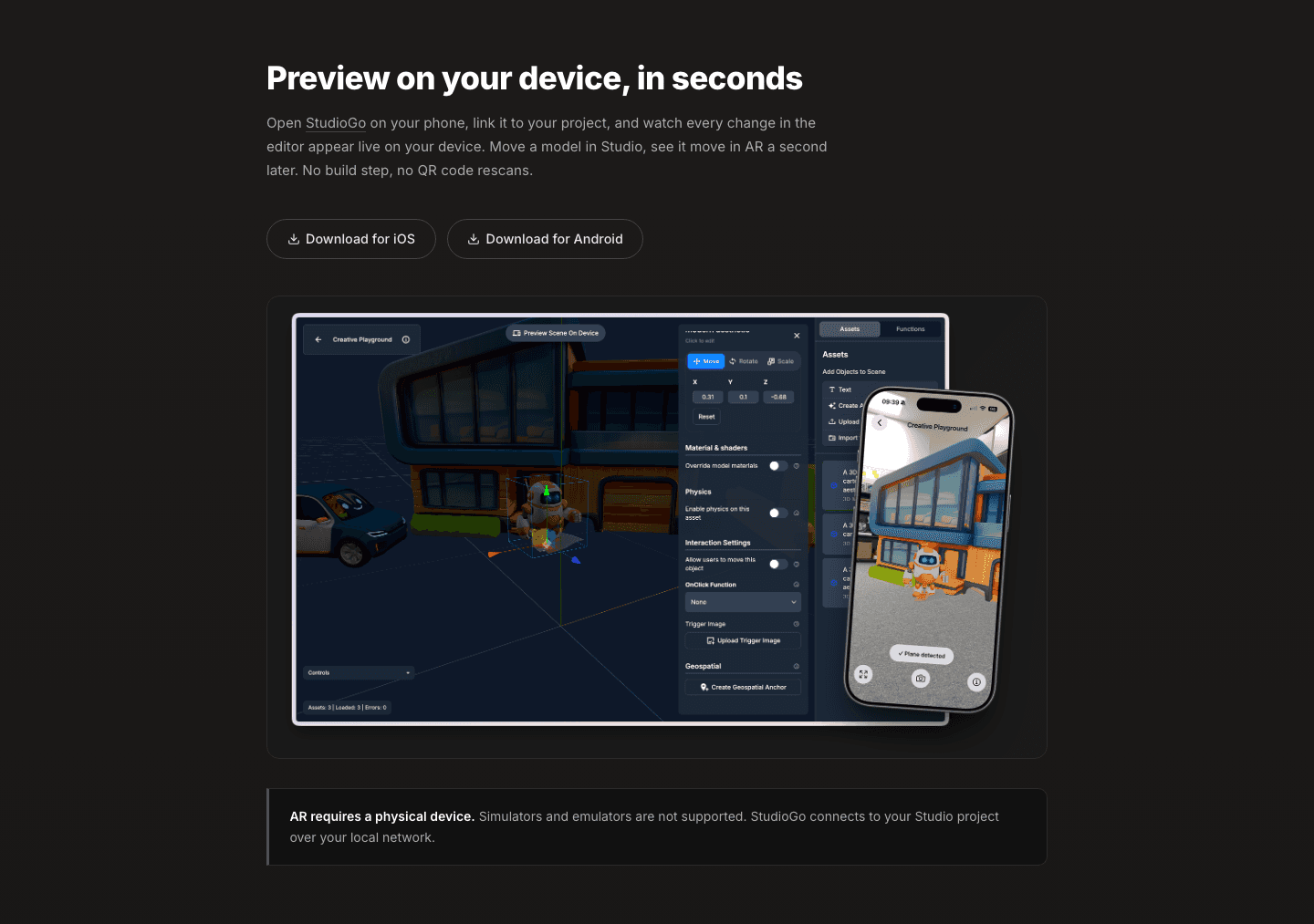 ReactVision Studio Features