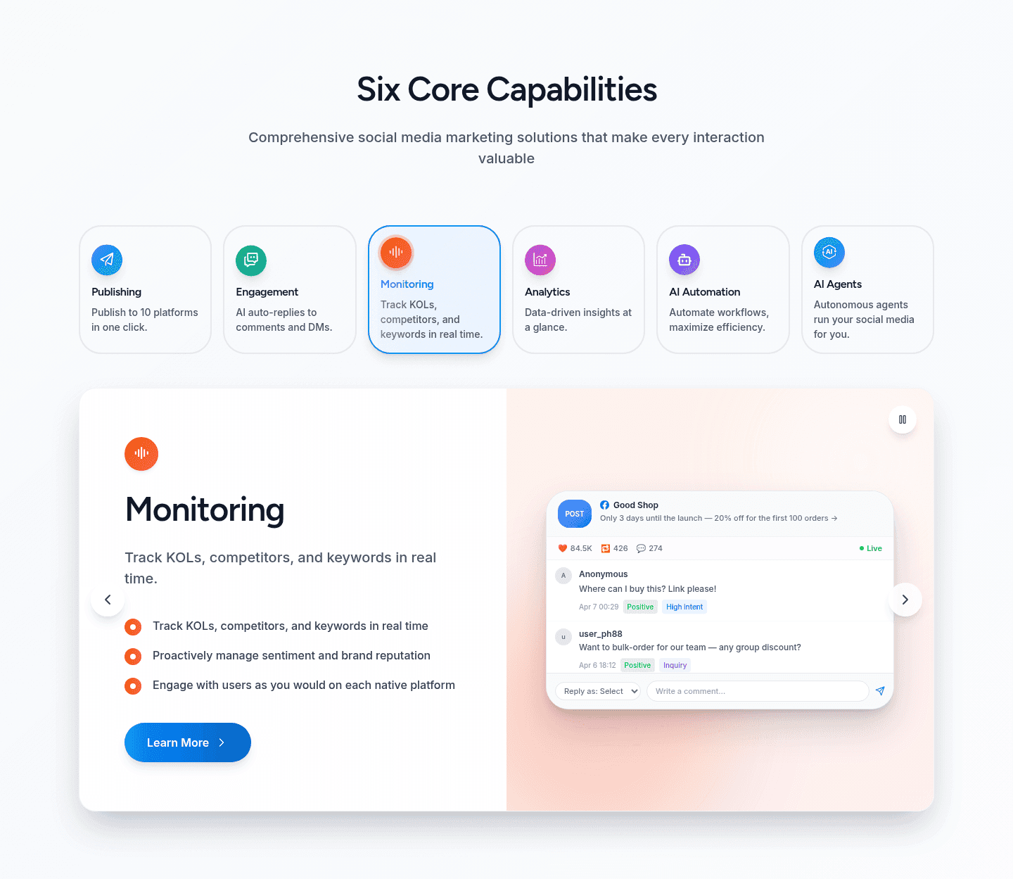 SocialEcho Features