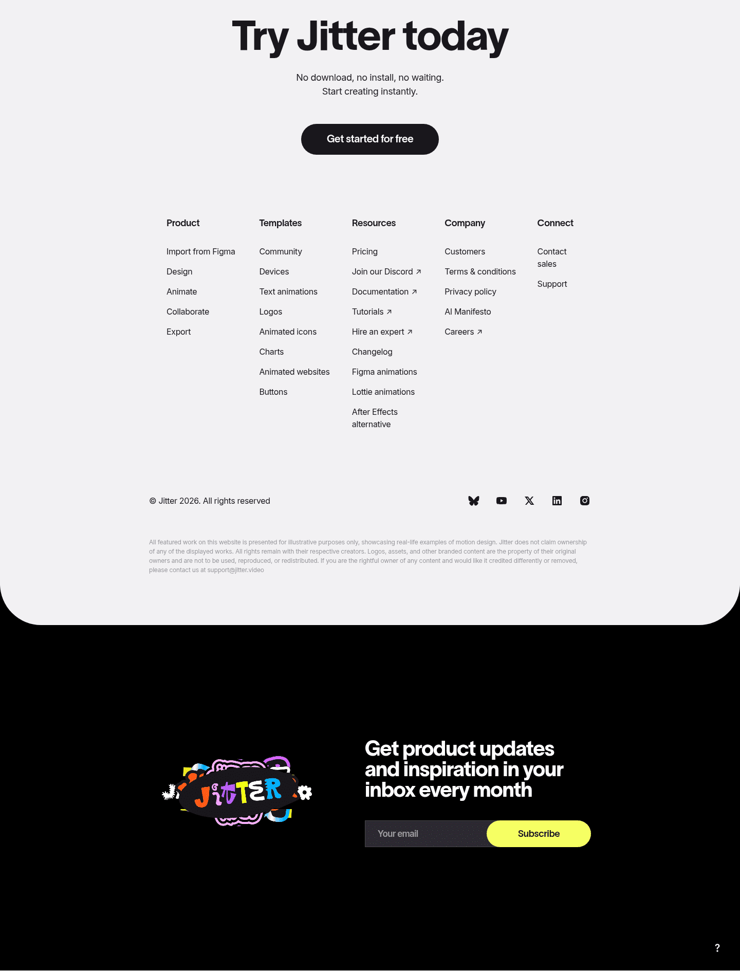 Jitter Footer