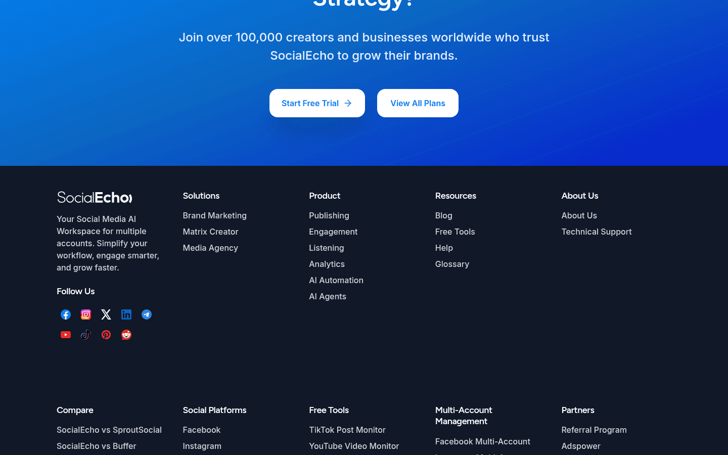 SocialEcho Footer