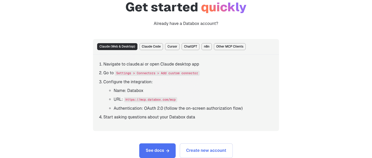 Databox MCP How It Works