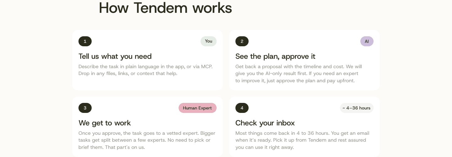 Tendem by Toloka How It Works