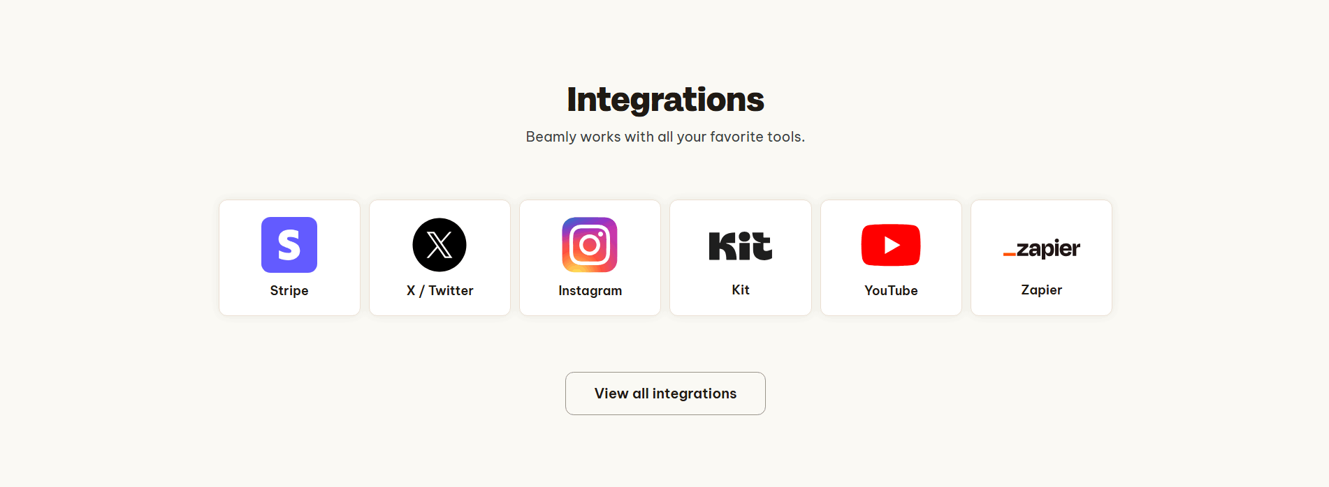 Beamly Integrations