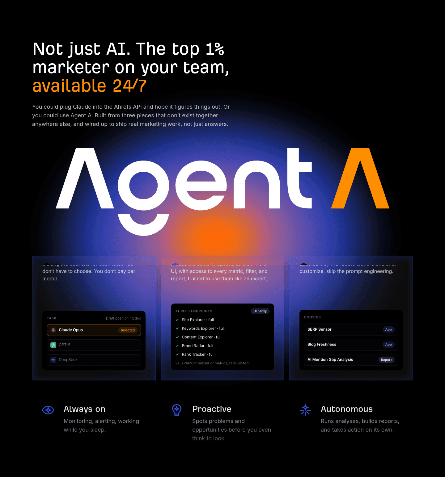 Agent A by Ahrefs Value Proposition