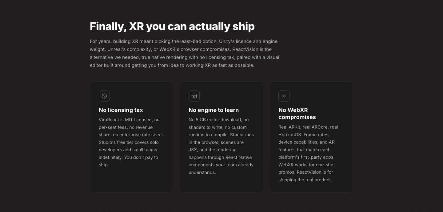 ReactVision Studio Value Proposition